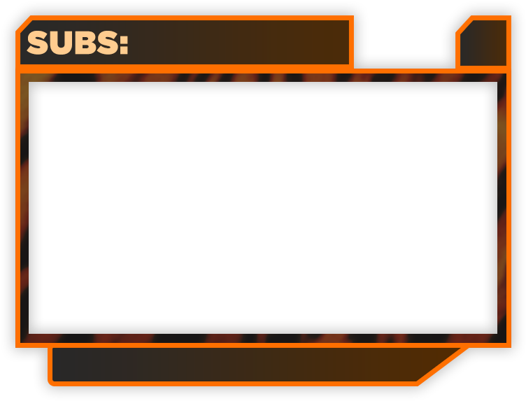 Orange Black Webcam Overlay PNG Image