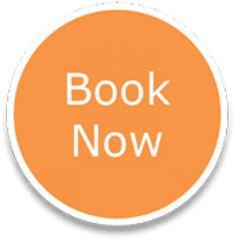 Orange Book Now Button PNG Image