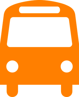 Orange Bus Icon PNG Image