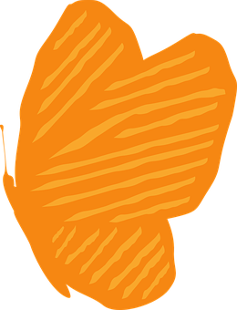 Orange Butterfly Silhouette PNG Image