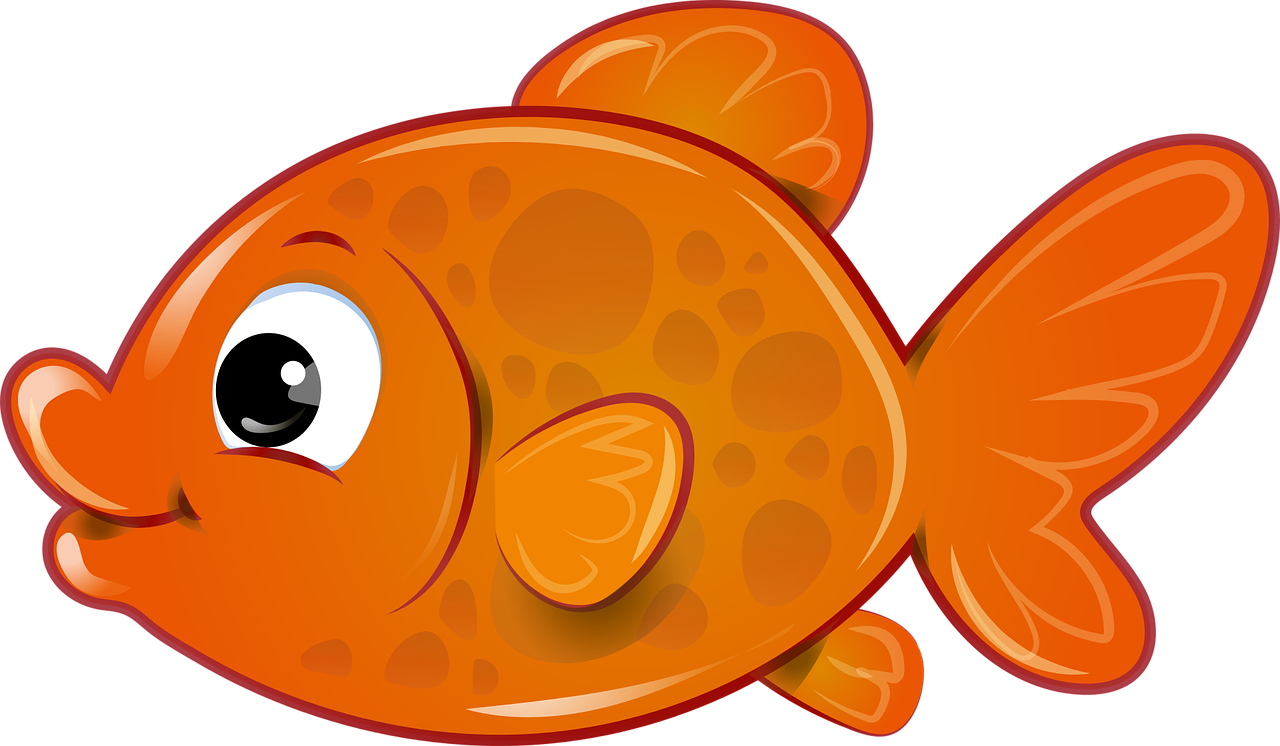 Orange Cartoon Fish Clipart PNG Image