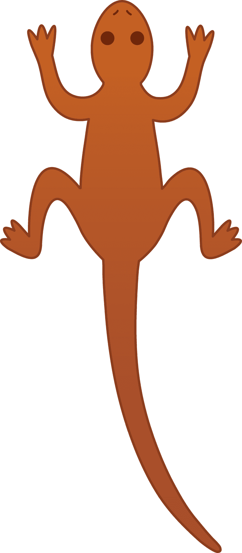 Orange Cartoon Lizard PNG Image