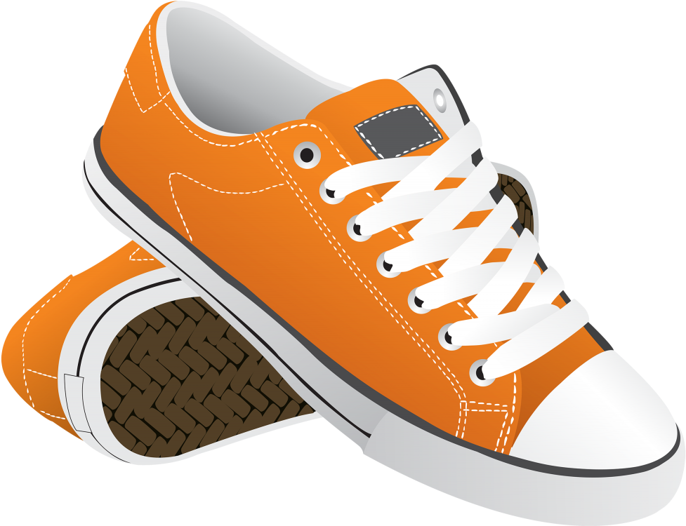 Orange Casual Sneaker Illustration.png PNG Image