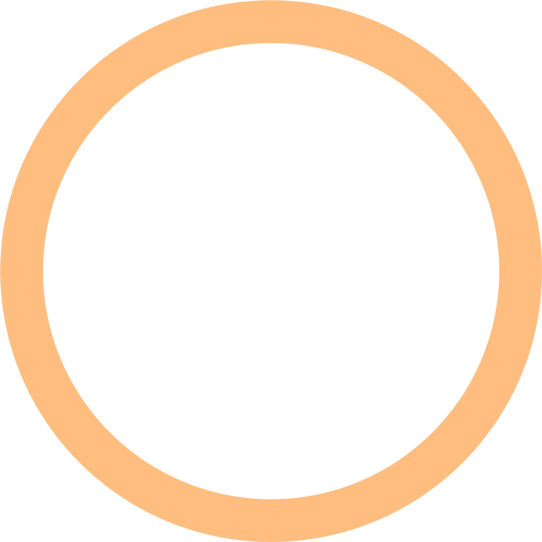 Orange Circle Outline Graphic PNG Image