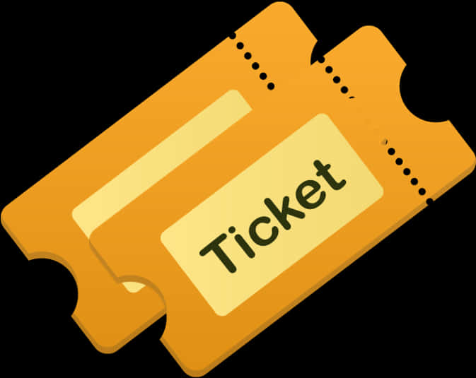 Orange Event Ticket Illustration PNG Image