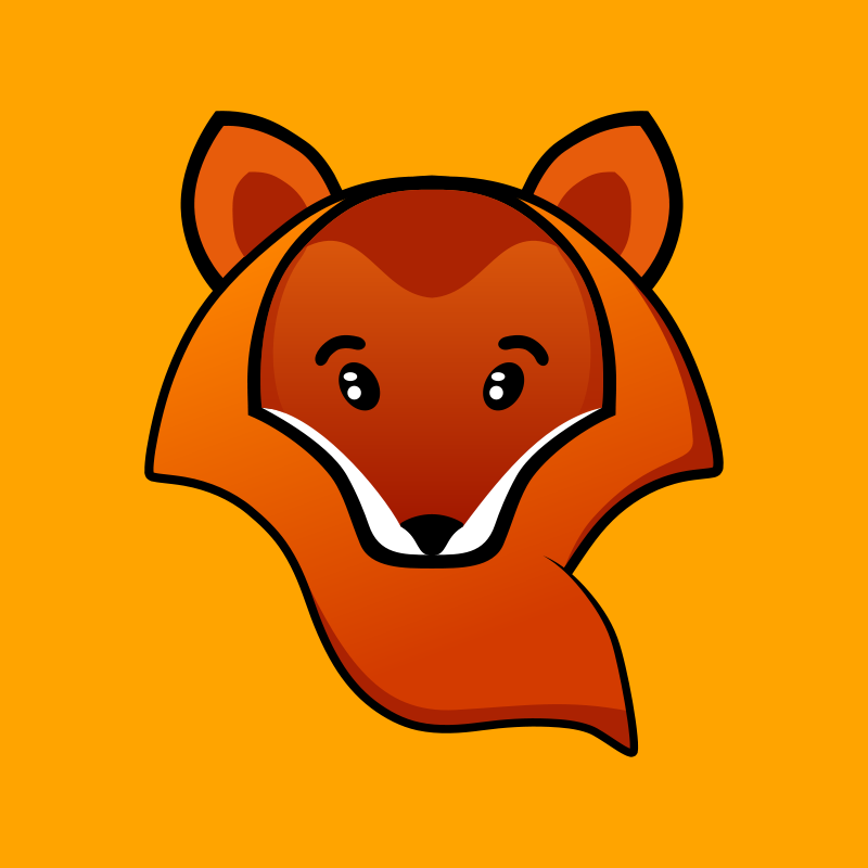 Orange Fox Icon PNG Image