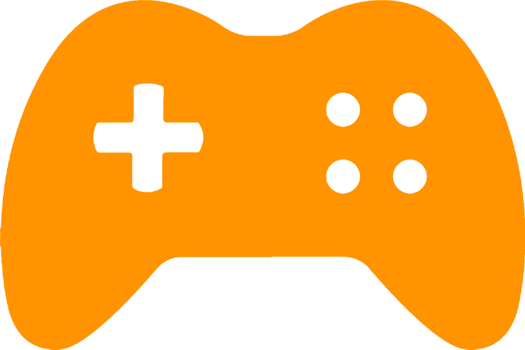 Orange Game Controller Vector PNG Image