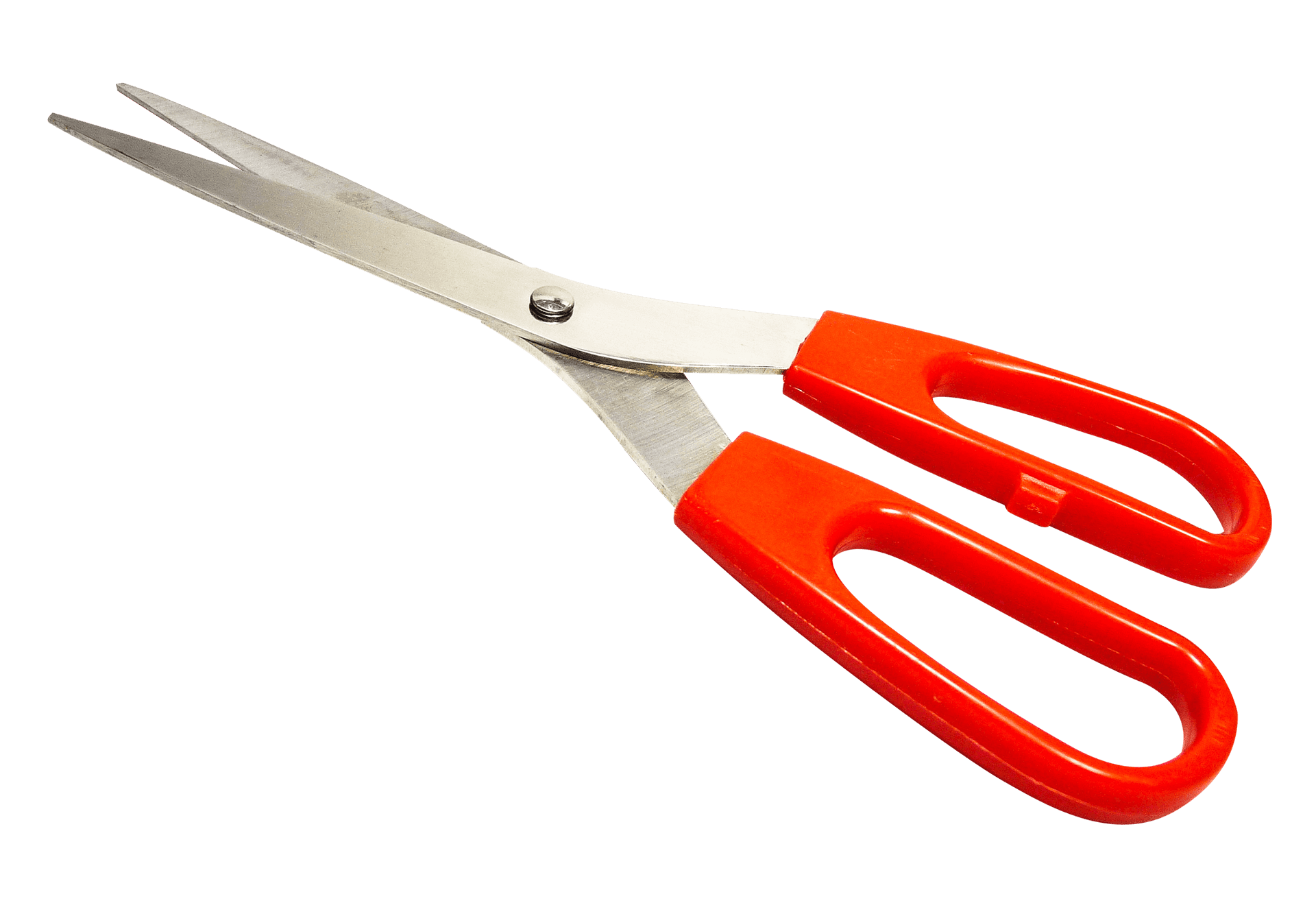 Orange Handled Scissors PNG Image