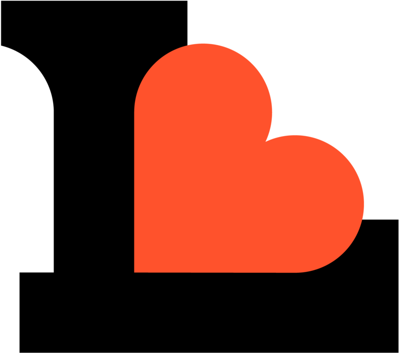 Orange Heart Icon Graphic PNG Image