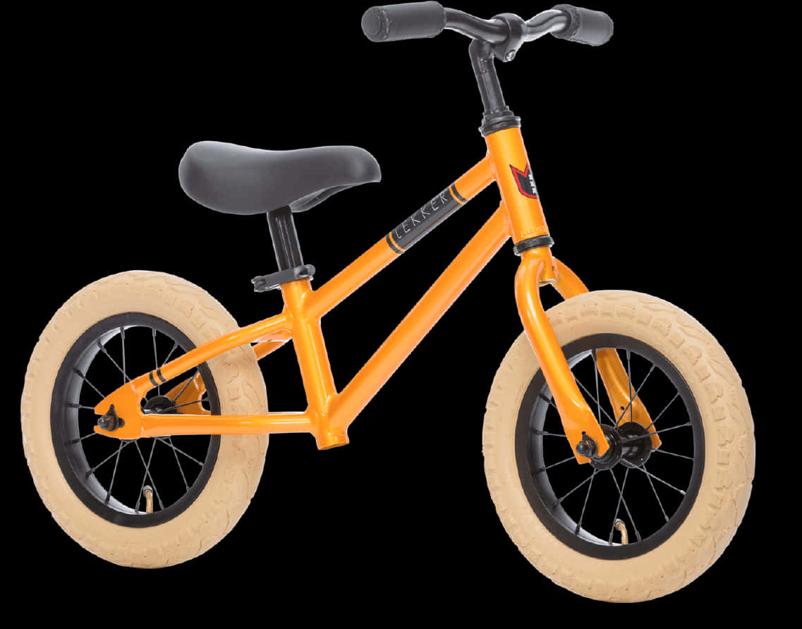 Orange Kids Balance Bike PNG Image