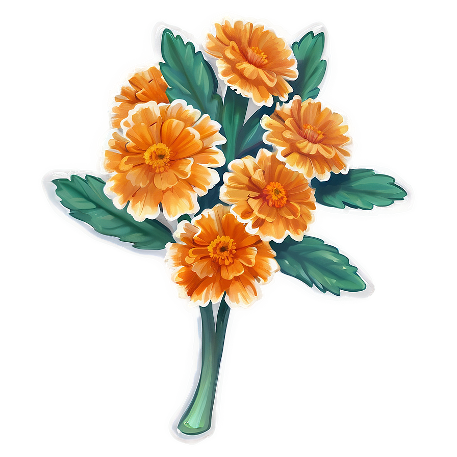 Orange Marigold Charm Png 06122024 PNG Image