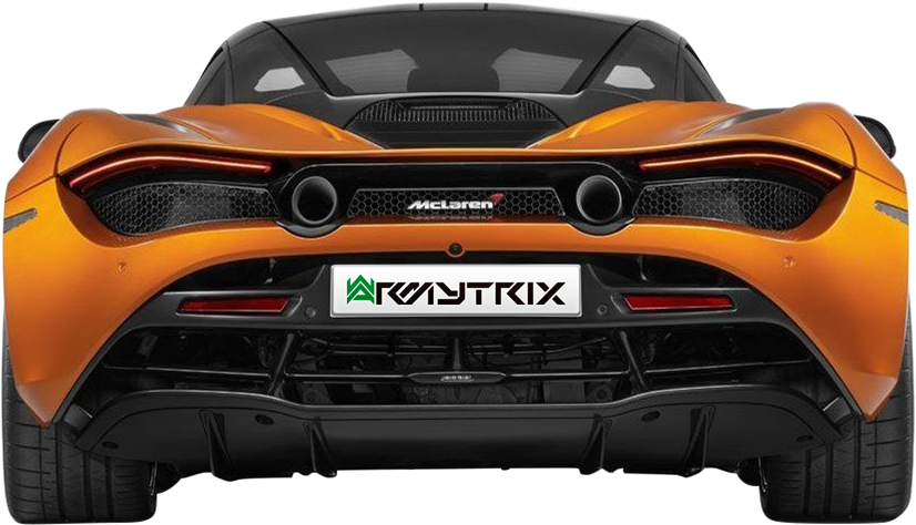 Orange Mc Laren Rear View PNG Image