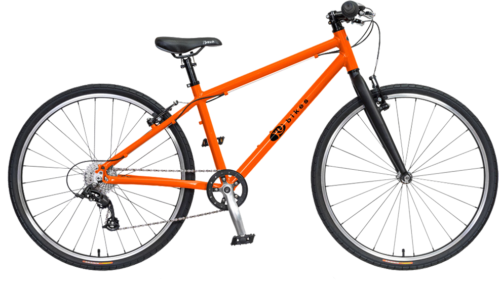 Orange Mountain Bike Isolated PNG Image