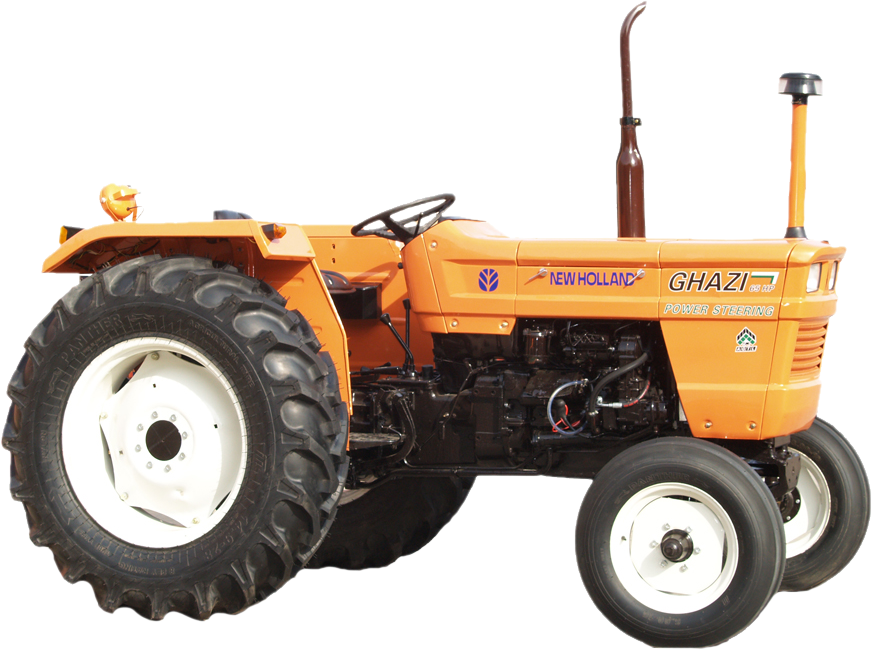 Orange New Holland Ghazi Tractor PNG Image