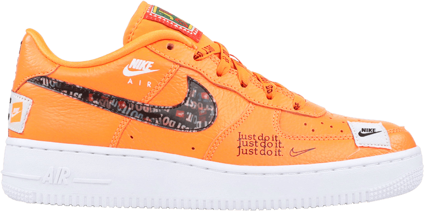 Orange Nike Air Force1 Sneaker PNG Image