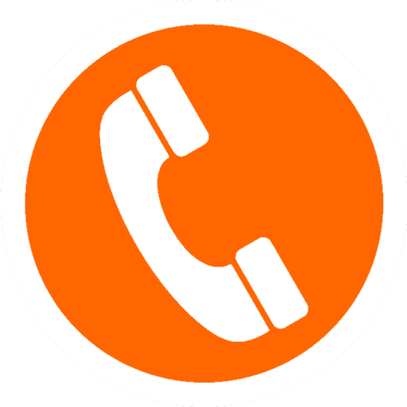 Orange Phone Icon PNG Image