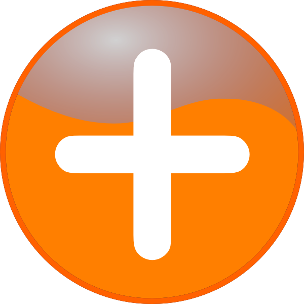 Orange Plus Sign Icon PNG Image