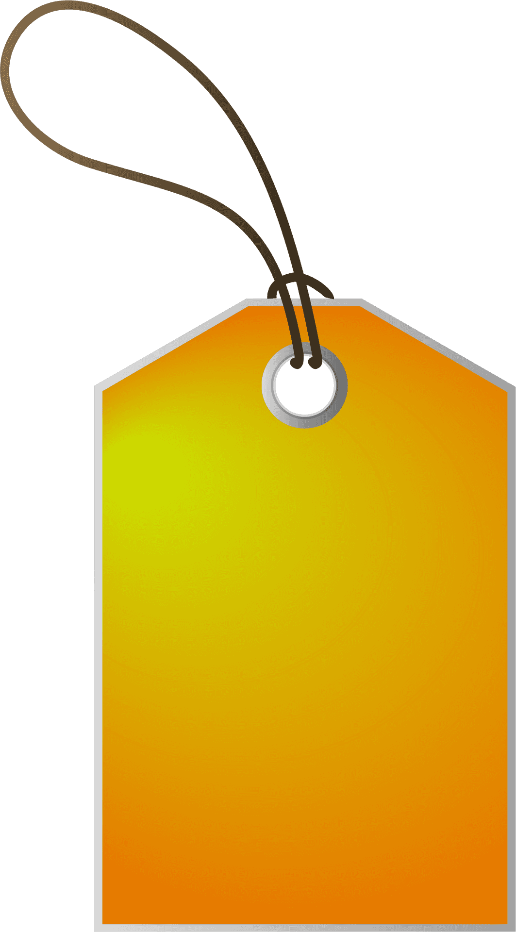 Orange Price Tag Clipart PNG Image