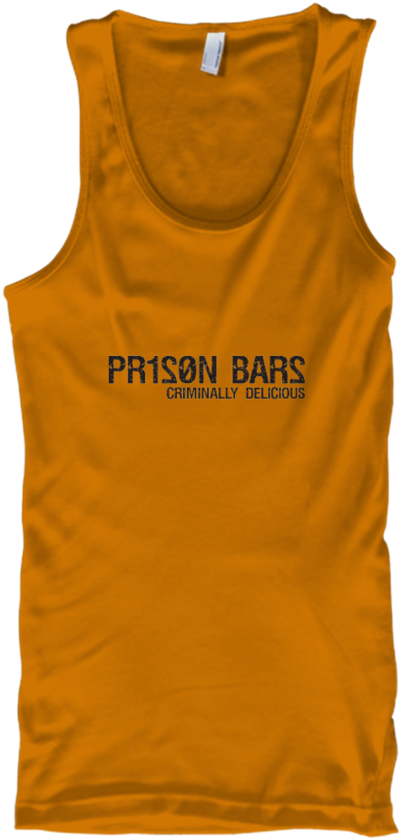 Orange Prison Bars Tank Top PNG Image