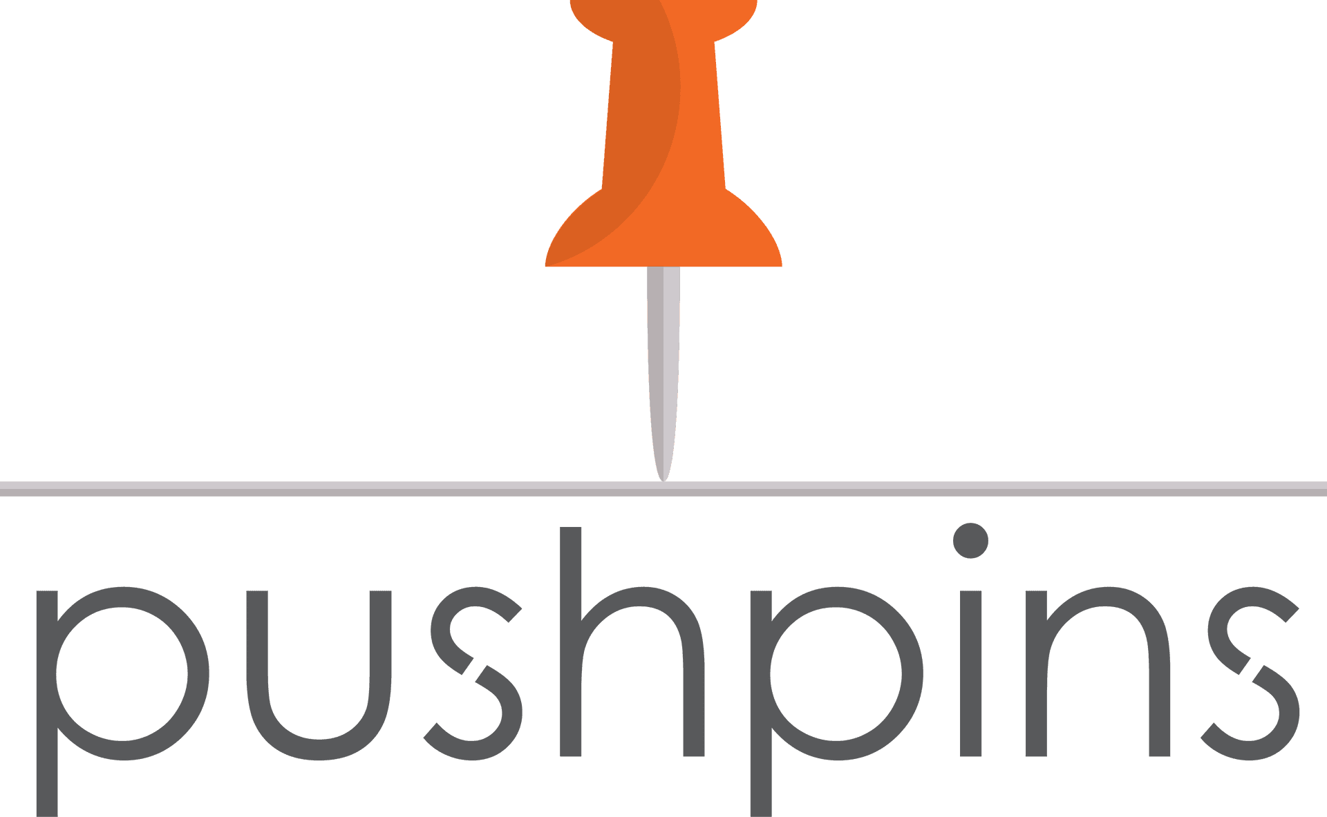 Orange Push Pin Logo PNG Image