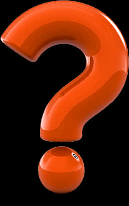 Orange Question Mark PNG Image