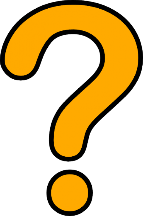 Orange Question Mark Graphic PNG Image