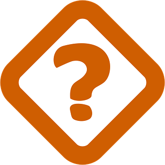 Orange Question Mark Sign PNG Image