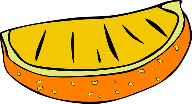 Orange Slice Illustration PNG Image