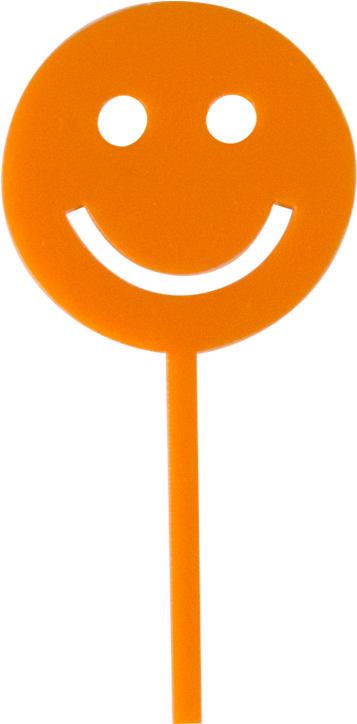 Orange Smiley Face Lollipop PNG Image