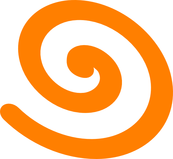 Orange Spiral Graphic PNG Image