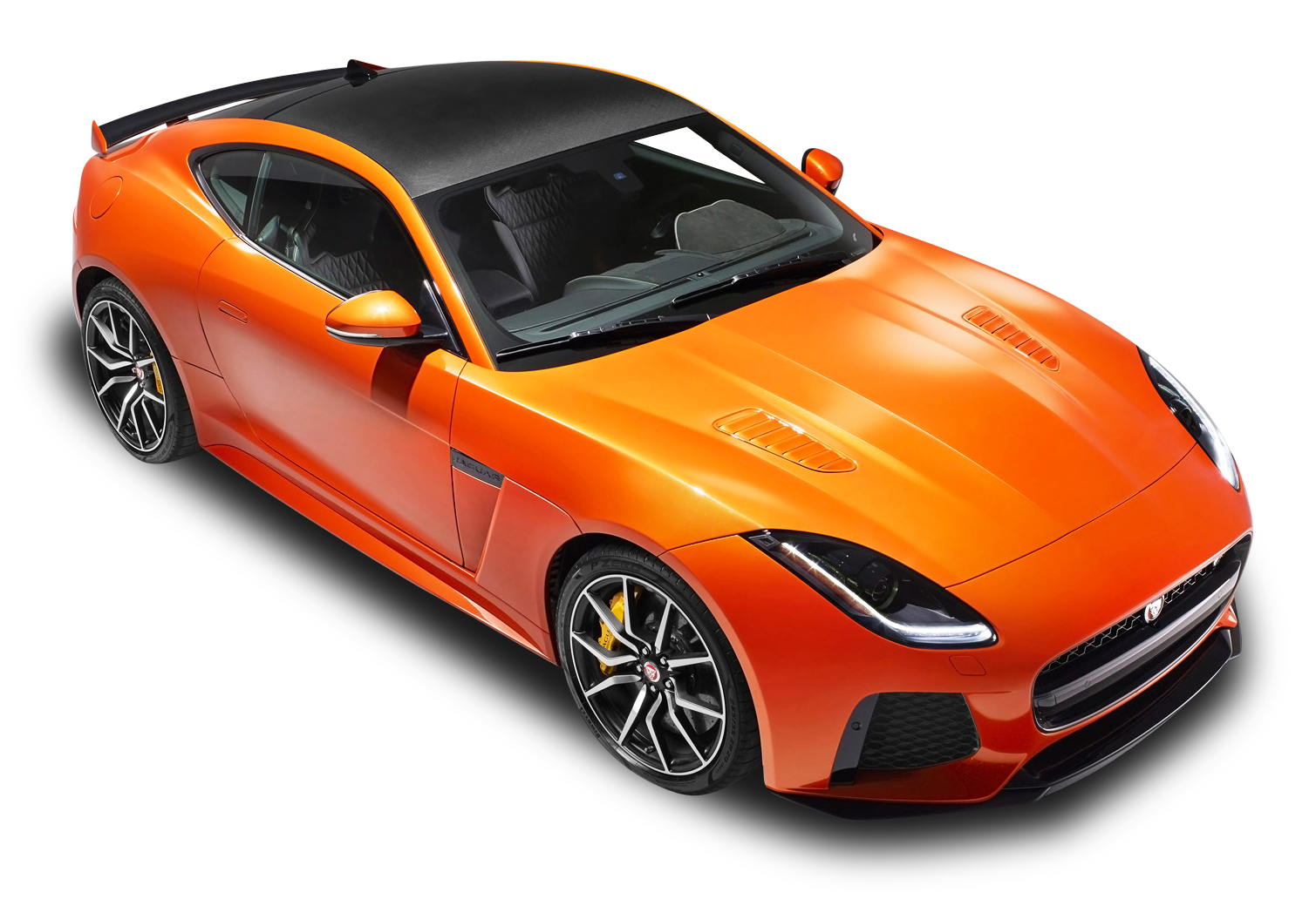 Orange Sports Car Isolated PNG Image