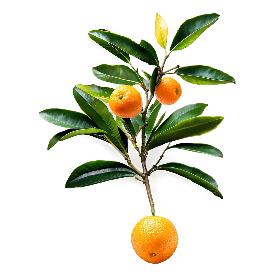 Orange Tree Branch Png Uwj PNG Image