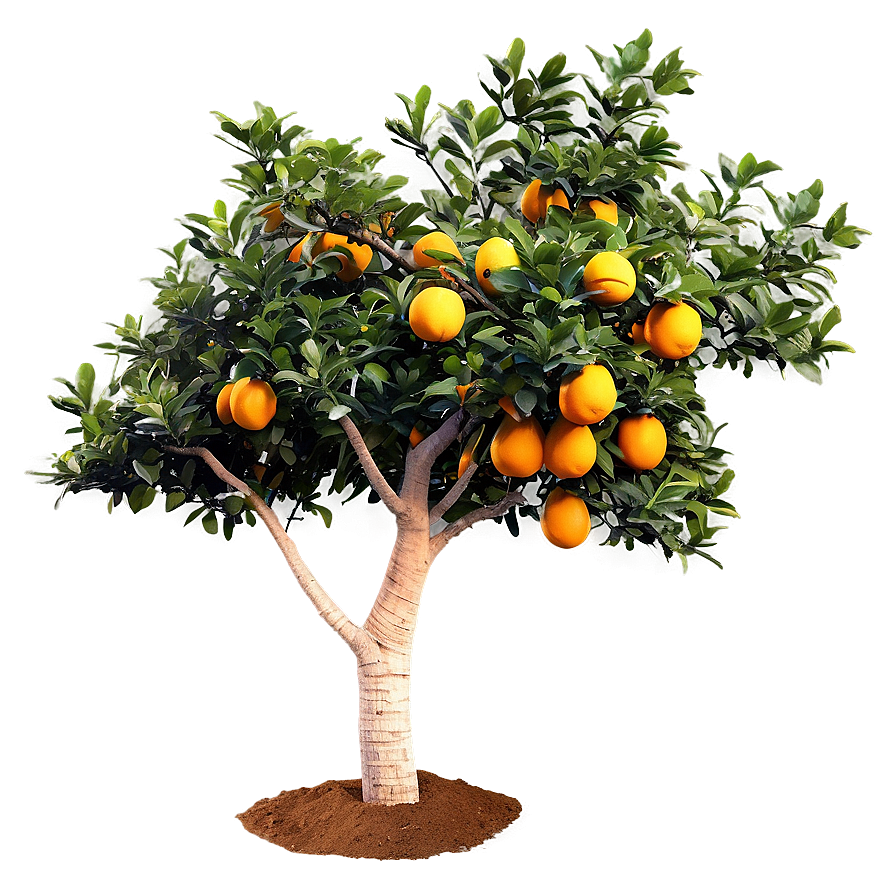 Orange Tree Sunset Png Yue PNG Image