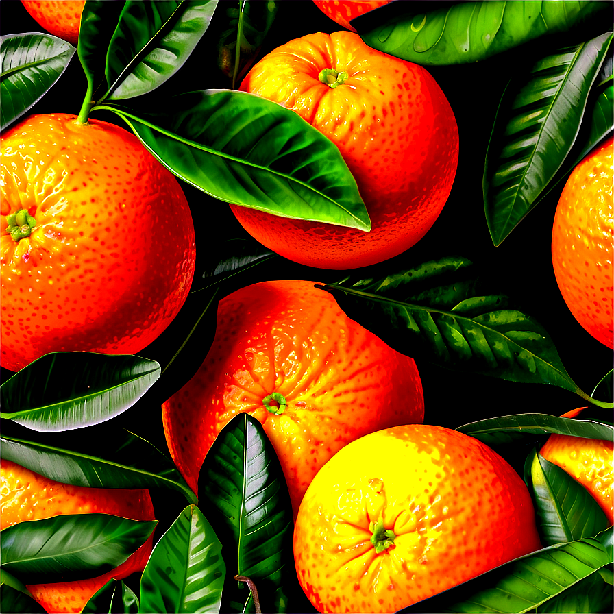 Oranges With Leaves Png 06112024 PNG Image