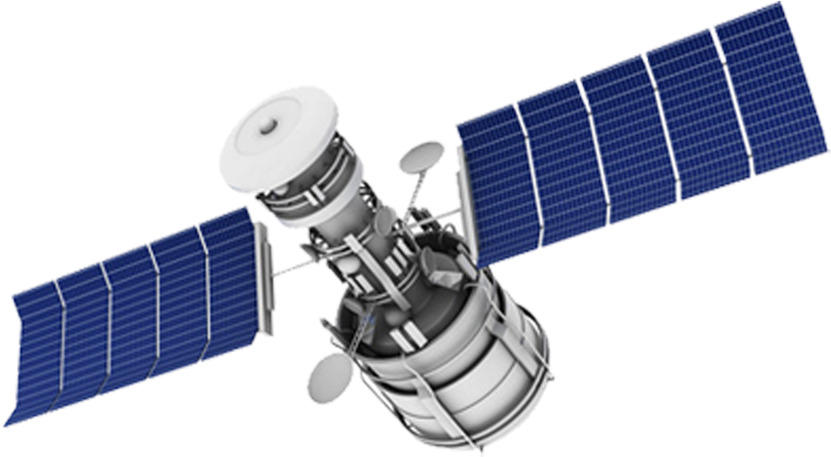 Orbital Satellite Rendering PNG Image