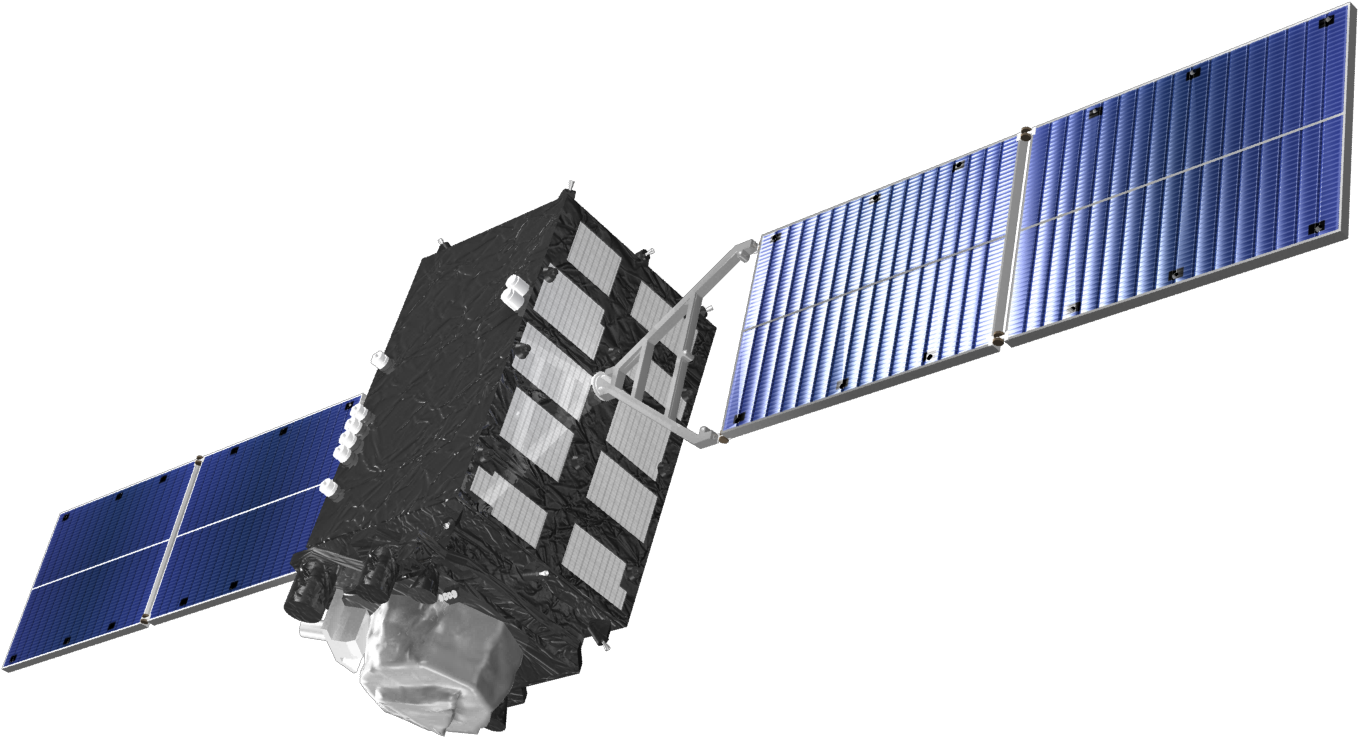 Orbiting Satellite Isolated PNG Image