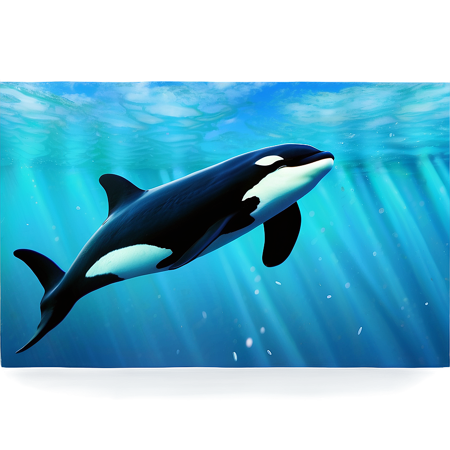 Orca In Aquamarine Sea Png Uwq PNG Image