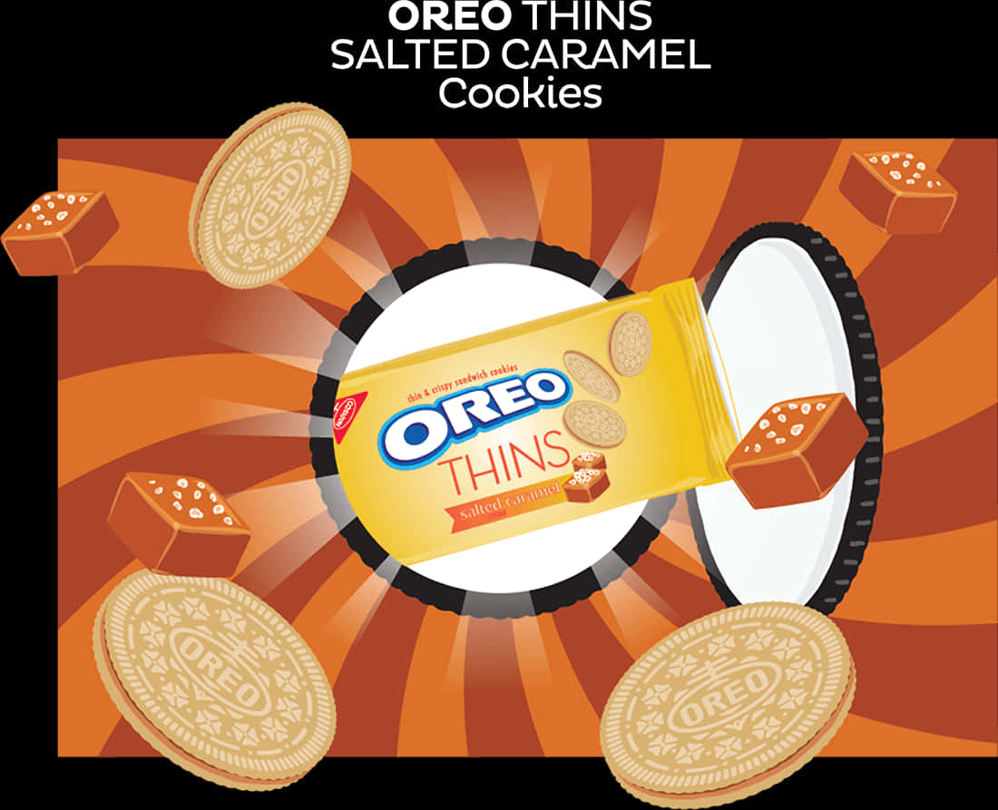 Oreo Thins Salted Caramel Promotion PNG Image