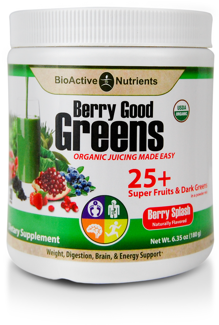 Organic Berry Good Greens Supplement PNG Image