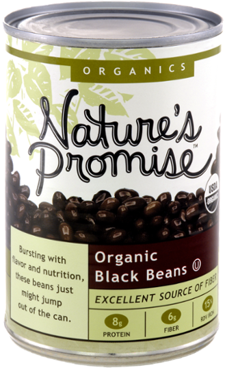 Organic Black Beans Can PNG Image