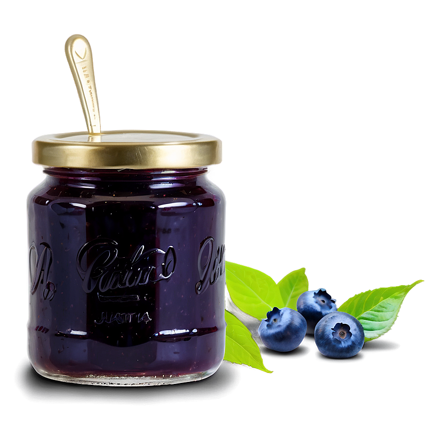 Organic Blueberry Jam Jar Png Lot PNG Image