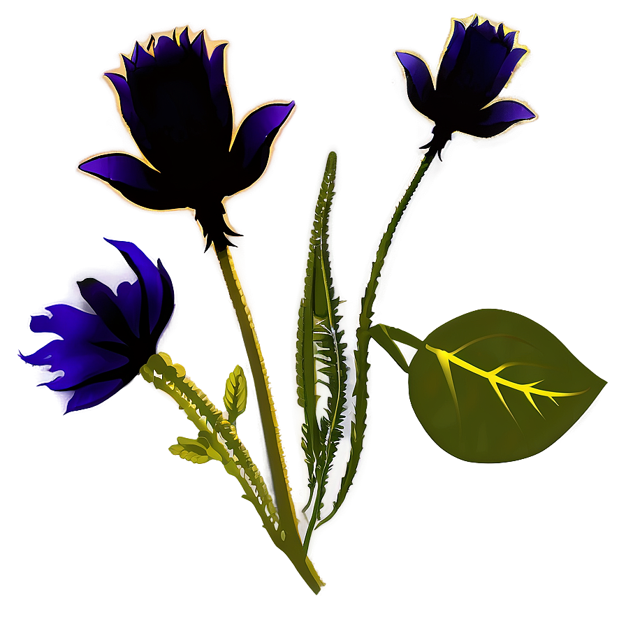 Organic Flower Silhouette Png Lgt PNG Image