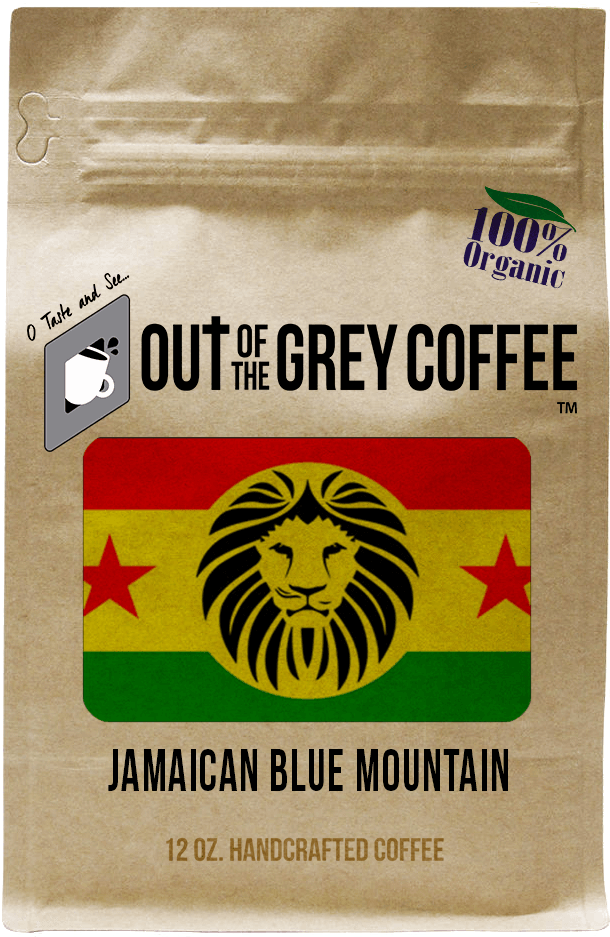 Organic Jamaican Blue Mountain Coffee Packaging PNG Image