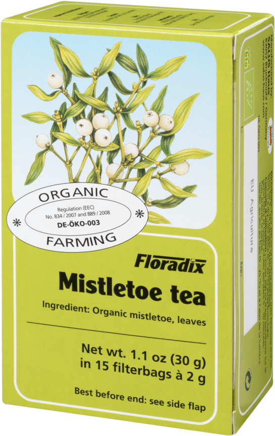 Organic Mistletoe Tea Box PNG Image