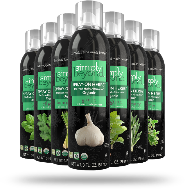 Organic Spray On Herbs Collection PNG Image