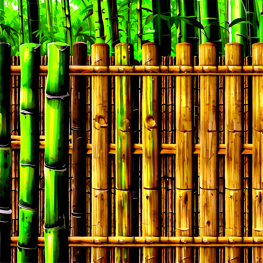 Oriental Bamboo Fence Png 05242024 PNG Image