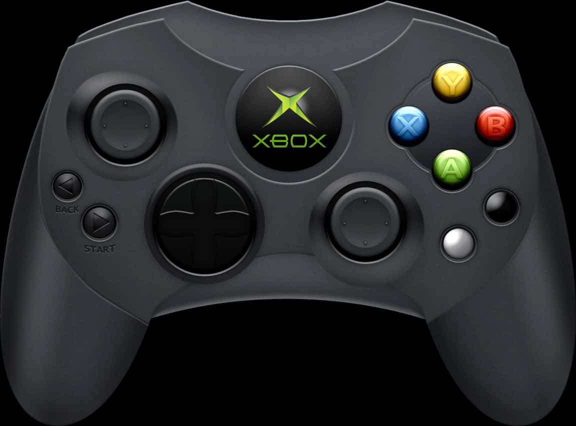 Original Xbox Controller Black PNG Image