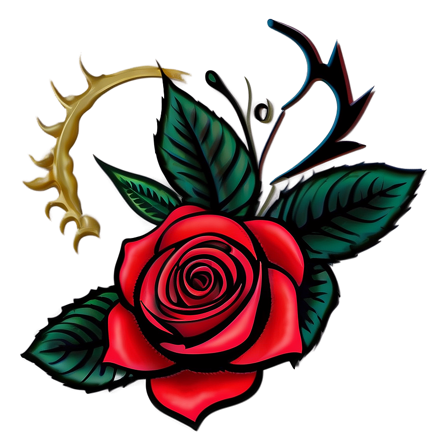 Ornamental Rose Tattoo Image Png Qiw PNG Image