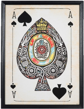 Ornate Aceof Spades Card Artwork PNG Image