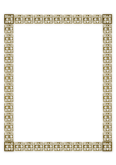 Ornate Black Gold Frame PNG Image